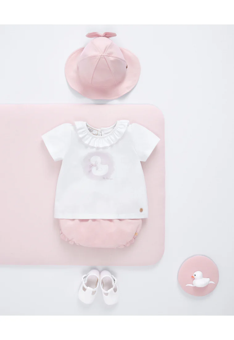 Conjunto de camisola e calção rosa "Cua cua" da Paz Rodríguez - Image 3