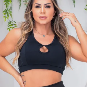 Cropped Fitness com Bojo e Decote | Ref: 4.4.4277-01