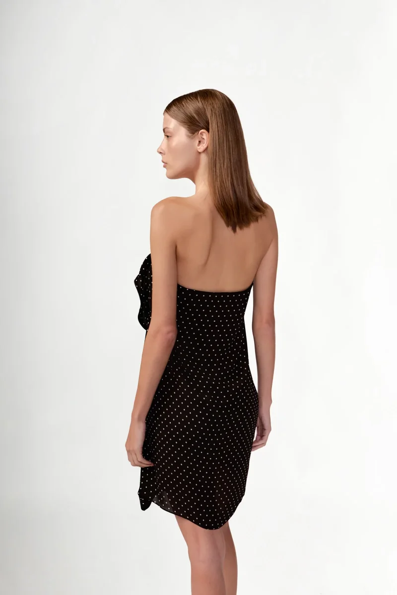 Vestido Curto Tomara que Caia Com Fenda Mix Pois - Image 4