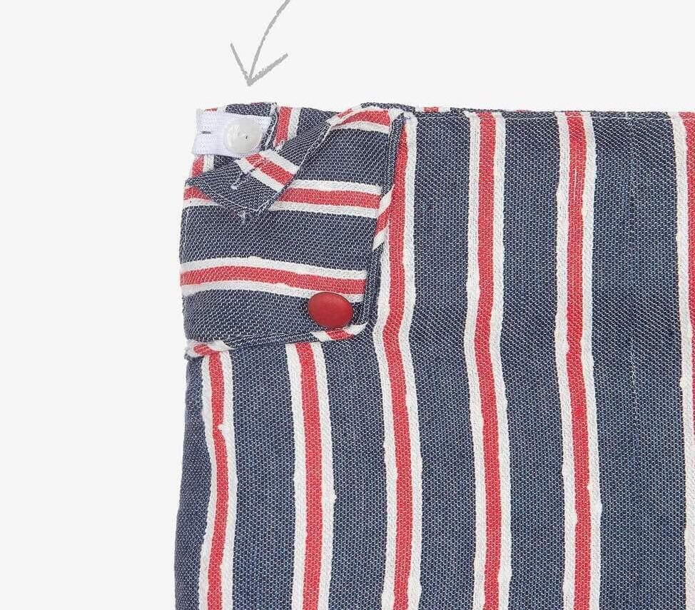 Conjunto menino de calção riscas e camisa branca da Foque - Image 5